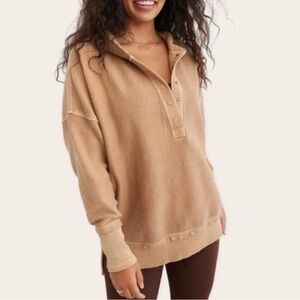Aerie Henley Hoodie oversized
